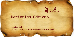 Maricsics Adrienn névjegykártya