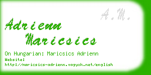 adrienn maricsics business card